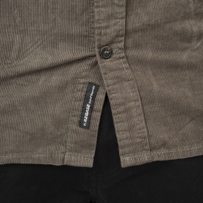 Πουκάμισο Κοτλέ Rebase 252-RGS-5098 Seal Grey Μακρυμάνικα Πουκάμισα