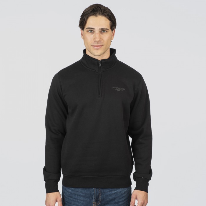 Φούτερ Half Zip Rebase 252-RTOP-1050 Black Φούτερ