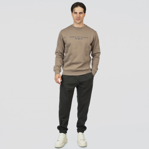 Φούτερ Rebase 252-RTOP-1066 Dark Beige Φούτερ Rebase 252-RTOP-1066 Dark Beige