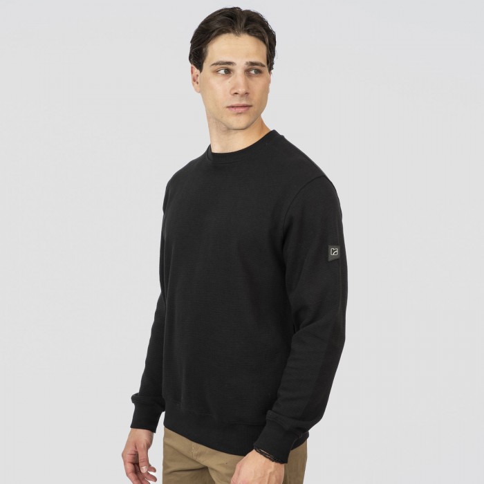 Μπλούζα Μακρύ Μανίκι Rebase 252-RTOP-1067 Black Μακρυμάνικες