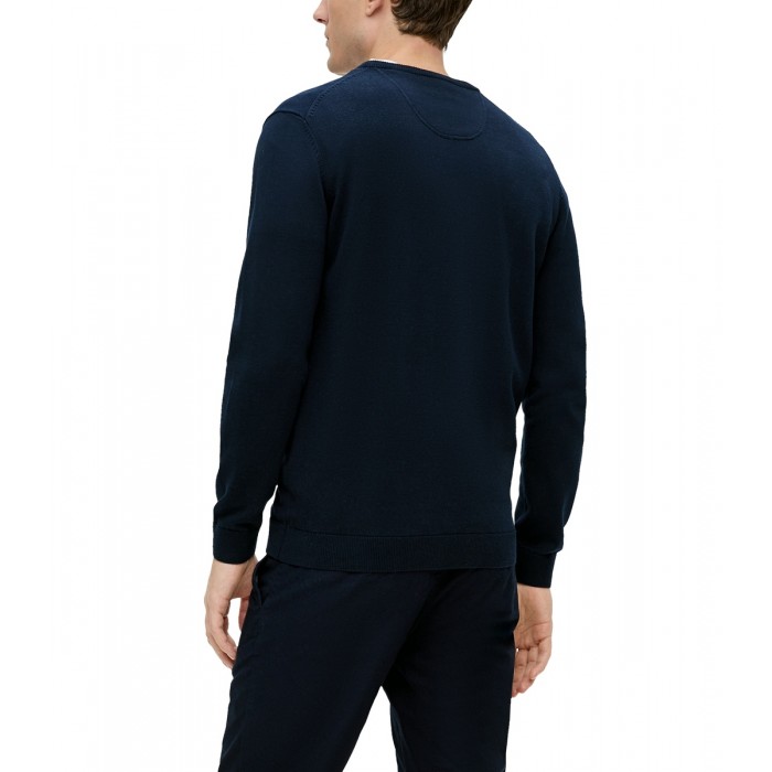 Πουλόβερ s.Oliver Basic V 2143174 5978 Navy Πλεκτά