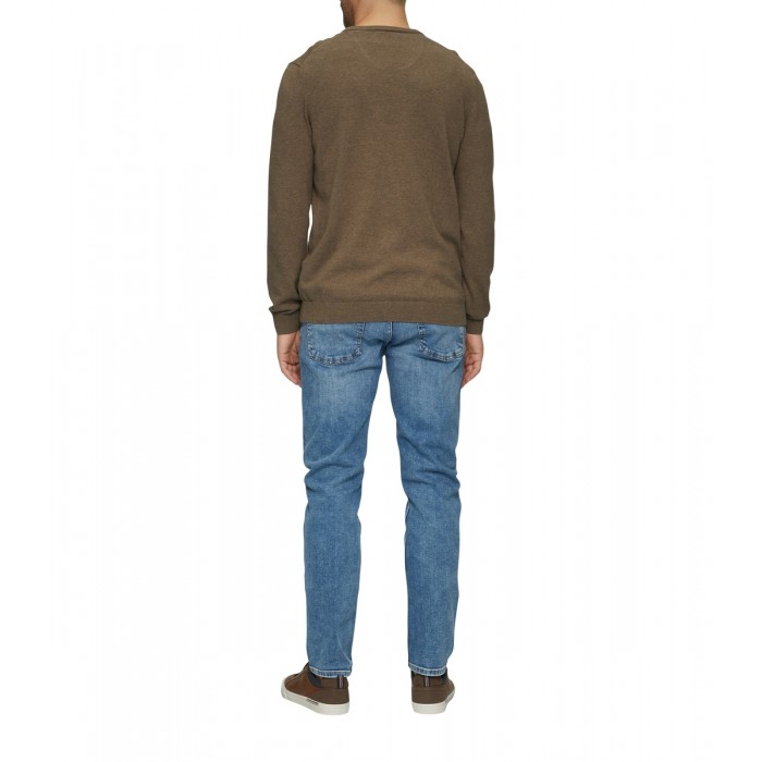 Πουλόβερ s.Oliver Basic V 2143174 86W0 Brown Πλεκτά