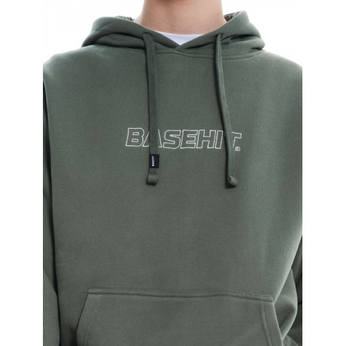 Hoodies Basehit 222.BM20.20 Dusty Green Hoodies Basehit 222.BM20.20 Dusty Green