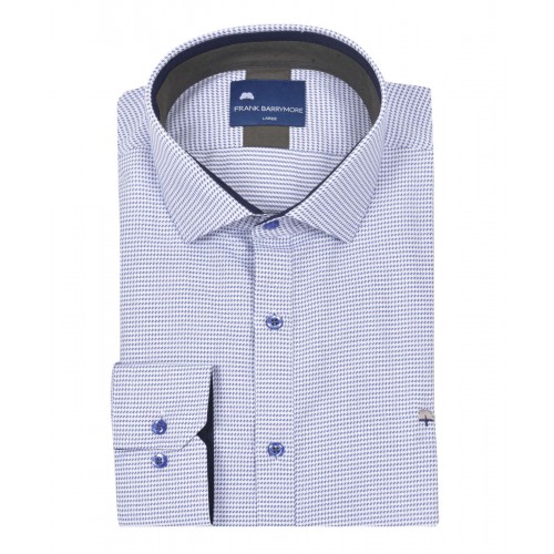 Πουκάμισο Frank Barrymore 51801.1 White-Blue Πουκάμισο Frank Barrymore 51801.1 White-Blue
