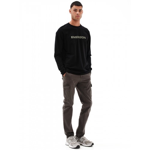 Μπλούζα μακρύ μανίκι  Emerson 232.EM31.01 Black Μπλούζα μακρύ μανίκι  Emerson 232.EM31.01 Black