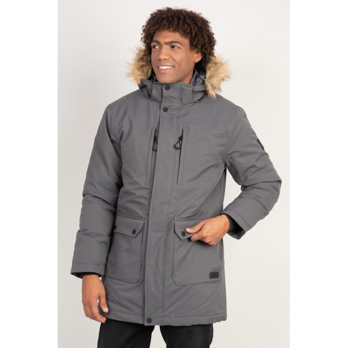 Μπουφάν Rebase 232.RJK.189 Grey Χειμερινά  Μπουφάν
