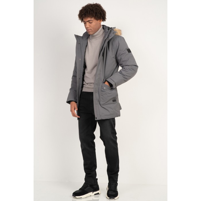 Μπουφάν Rebase 232.RJK.189 Grey Χειμερινά  Μπουφάν