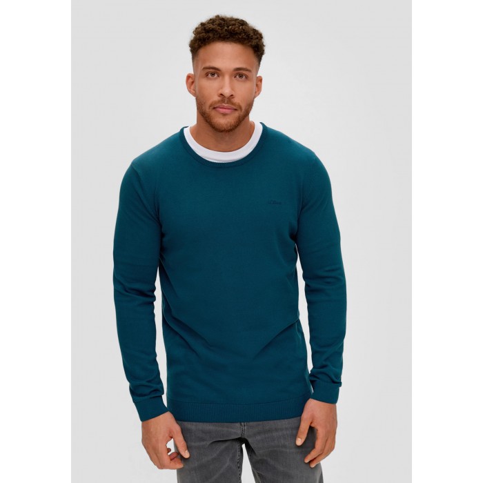 Πουλόβερ s.Oliver Basic 2040664 6904 Dark Turquoise Πλεκτά