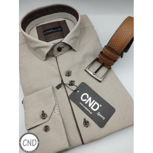 Πουκάμισο CND Sports 270-3 Beige Πουκάμισο CND Sports 270-3 Beige