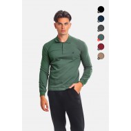 Πόλο Μακρυμάνικο Paco 2481834-04 Green