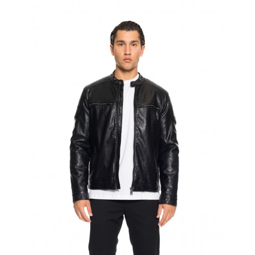 Μπουφάν Δερματίνη Biston 52-201-105 Black