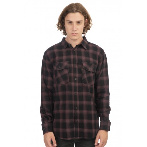 Πουκάμισο Rebase 242-RGS-5007 Black Plum