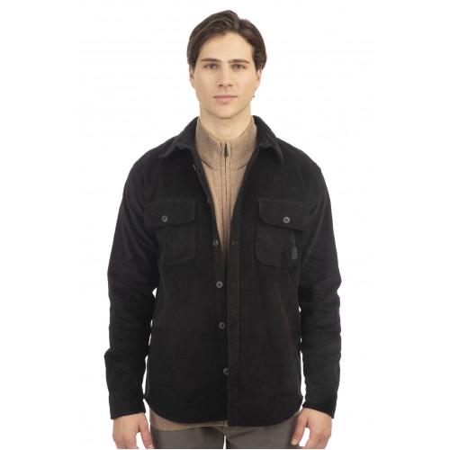Πουκάμισο Κοτλέ Overshirt Rebase 242-RGS-5003 Black Πουκάμισο Κοτλέ Overshirt Rebase 242-RGS-5003 Black