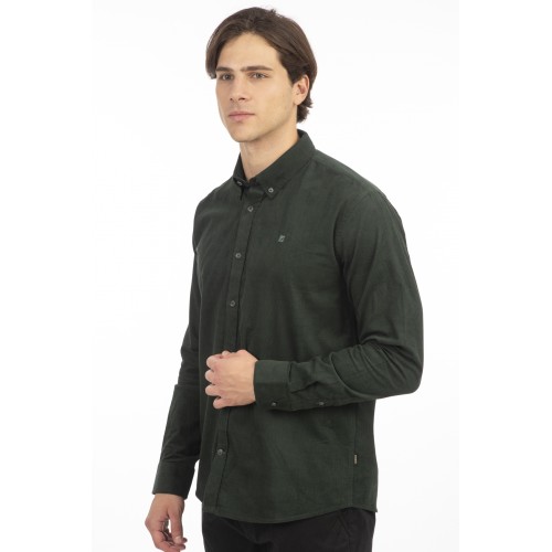Πουκάμισο Κοτλέ Rebase 242-RGS-5005 Dark Green