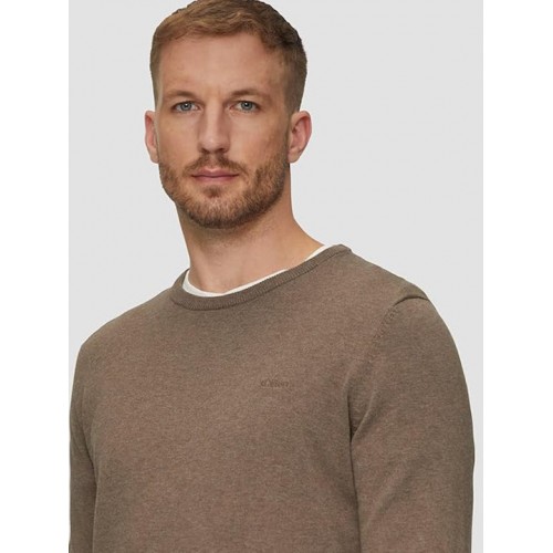 Πουλόβερ s.Oliver Basic 2143173 86W0 Καφέ  Πουλόβερ s.Oliver Basic 2143173 86W0 Καφέ