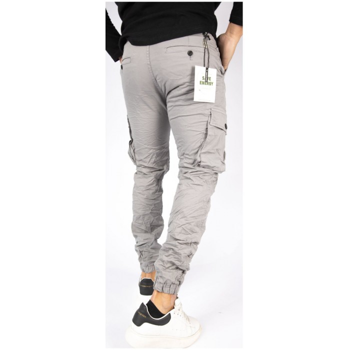 Παντελόνι Cargo Senior 480 Light Grey Με Λάστιχο Cargo Pants