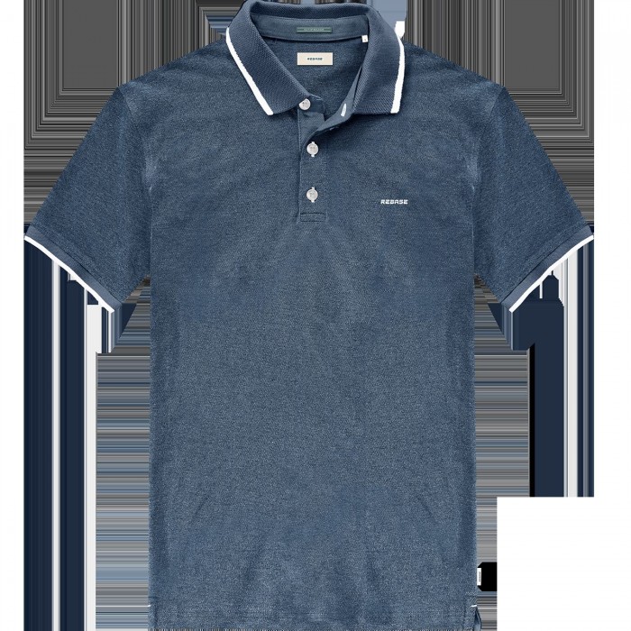 Πόλο Rebase 231.RPS.290 Indigo Melange Polo