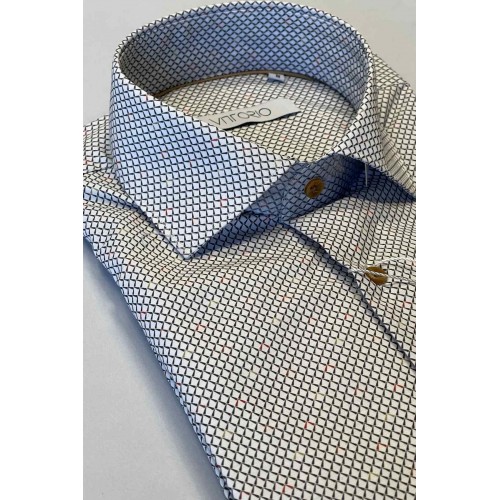 Πουκάμισο Vittorio 800-23-4009 Off White Πουκάμισο Vittorio 800-23-4009 Off White