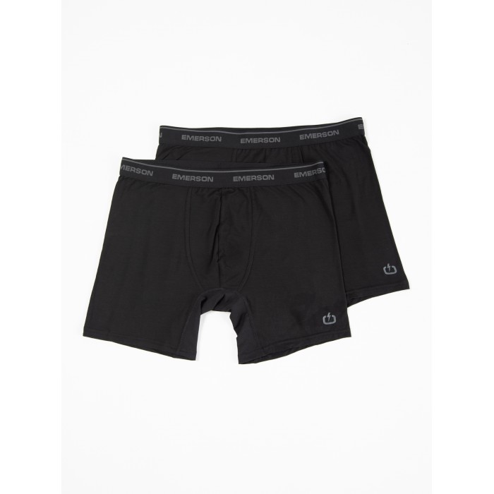 2 Boxers Men Underwear Emerson 232.EM06.05 Black Αξεσουάρ