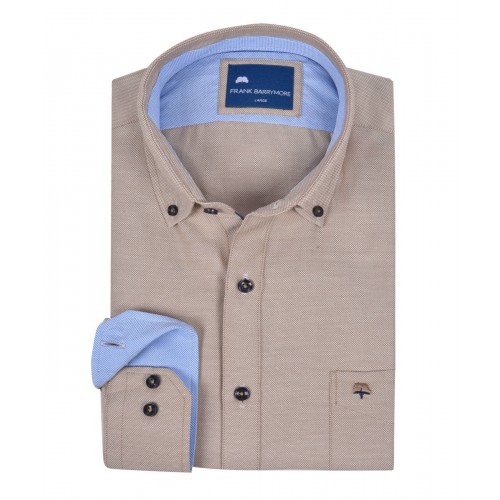 Πουκάμισο Frank Barrymore Oxford 21903.6 Beige