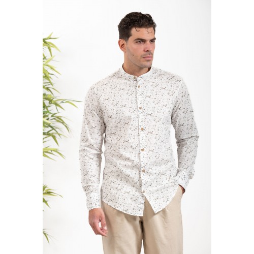 Πουκάμισο Μάο Vittorio 800-24-011 Beige