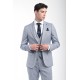Κοστούμι Με Γιλέκο Vittorio 100-23-Ponte Light Blue Σακάκι-Κοστούμι 
