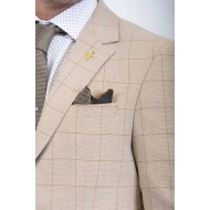 Σετ Σακάκι γιλέκο Vittorio 1400-24-Carbone Beige