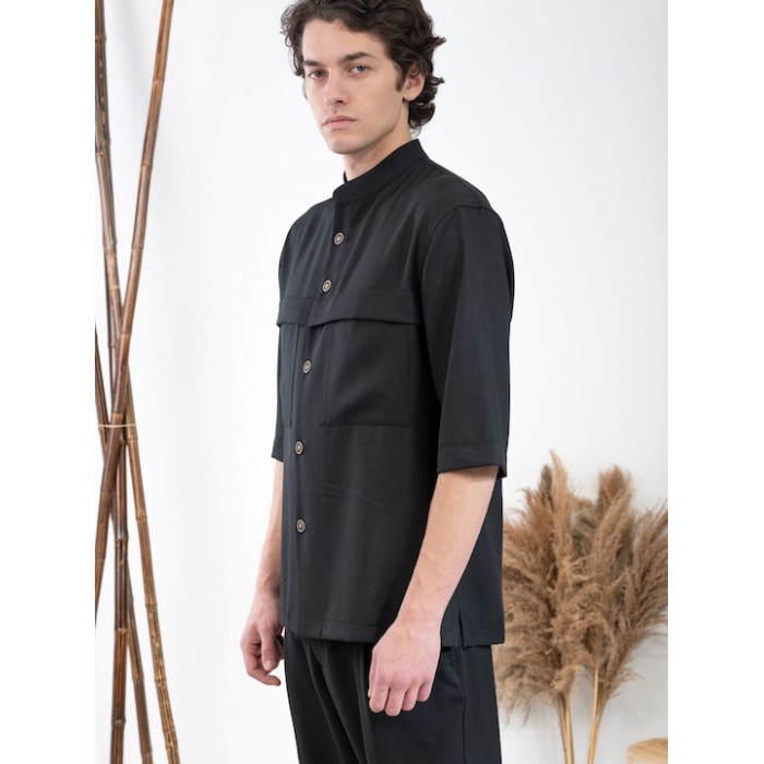 Σακάκι Overshirt Vittorio 300-24-MONTERI Black Σακάκι-Κοστούμι 