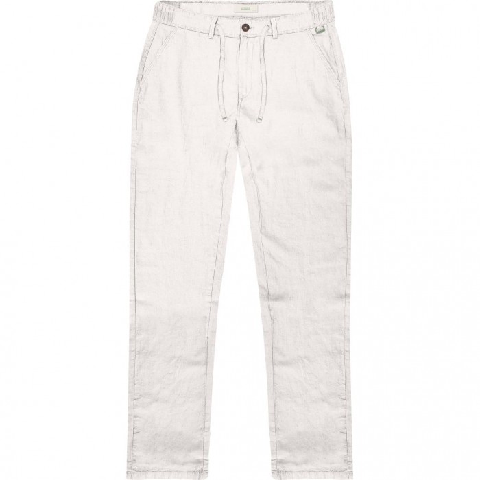 Παντελόνι Λινό Rebase 241-RCP-405 Off White Παντελόνια
