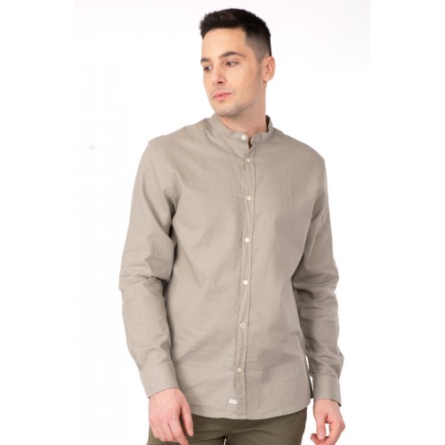 Πουκάμισο Μάο Rebase 241-RGS-581 Stone