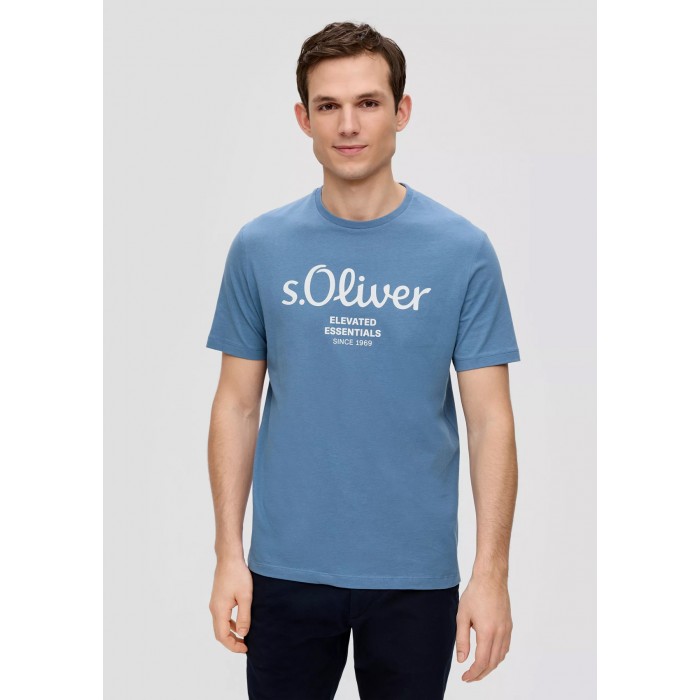Μπλούζα Basic s.Oliver Logo 2139909 54D1 Light Blue T-Shirt