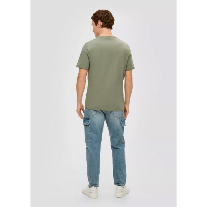 Μπλούζα Basic s.Oliver Logo 2141458 73D1 Olive T-Shirt