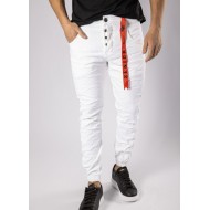 Λευκό Jean με Λάστιχο Senior 340