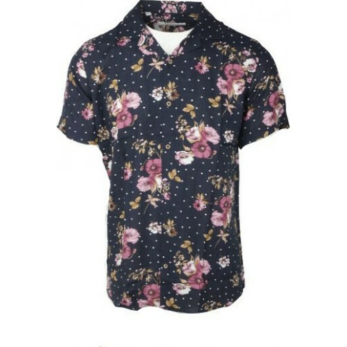 Floral Πουκάμισο Tessuti Digital 02184 Μπλε
